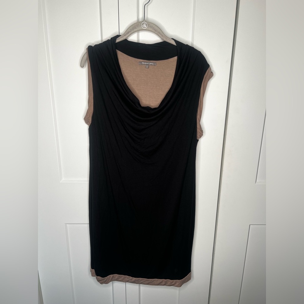 Michael Stars Kita Black and Tan Dress Women's Size Large